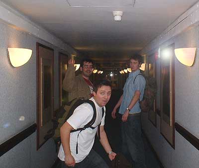 My brothers and I, running RAMPANT through the corridors